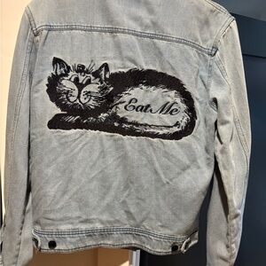 RIPDIP Denim Jacket with Cat Design